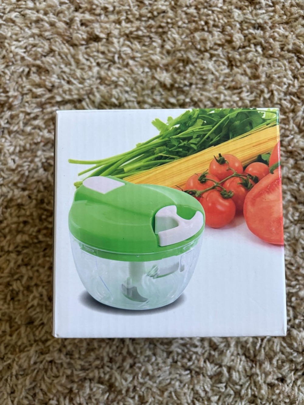 Manual Green Vegetable Chopper - Compact Food Prep Tool
